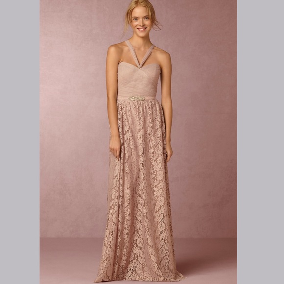 🆕NWT BHLDN Cambria Skirt - blush pink lace maxi - Picture 8 of 16